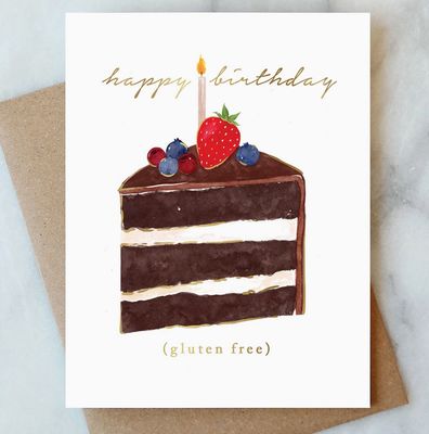 Gluten Free Cake Birthday Greeting Card