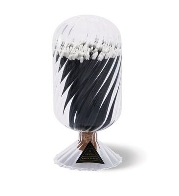 Helix Match Cloche, Tuxedo, White-tipped Matches with Black Stems