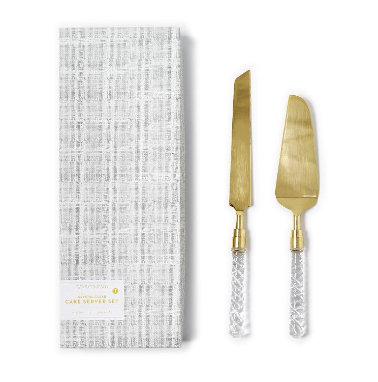Crystal Clear 2 Pc Cake Server Set