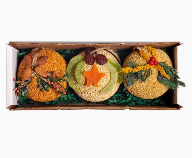 Fruit Ornament Trio