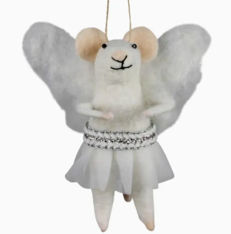 Felt Angel Mouse Ornament