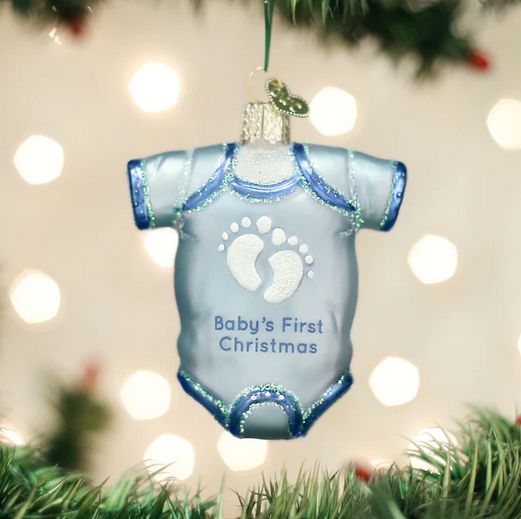Blue Baby Onesie Ornament