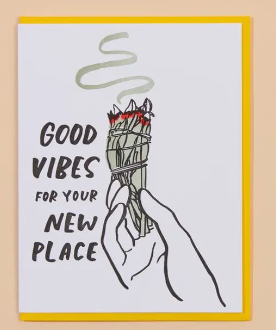 Sage New Home Letterpress Greeting Card
