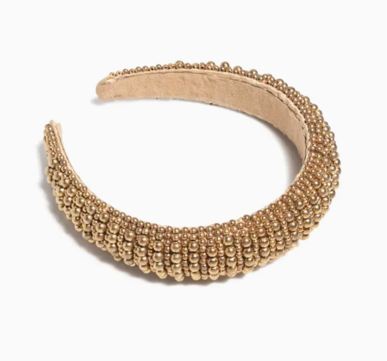 Beaded Headband - Gold