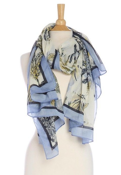 Palm Tree Print Scarf