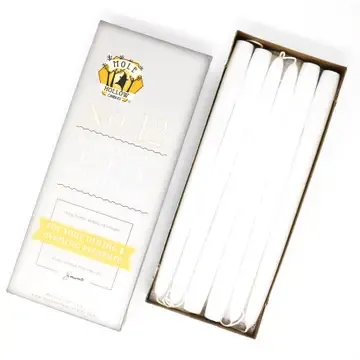 12&quot; Stark WhiteTaper Candle Pair