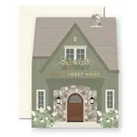 Green Home Sweet Home Folded Greeting Card