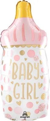 Mylar Balloon - Girl Bottle 29&quot;
