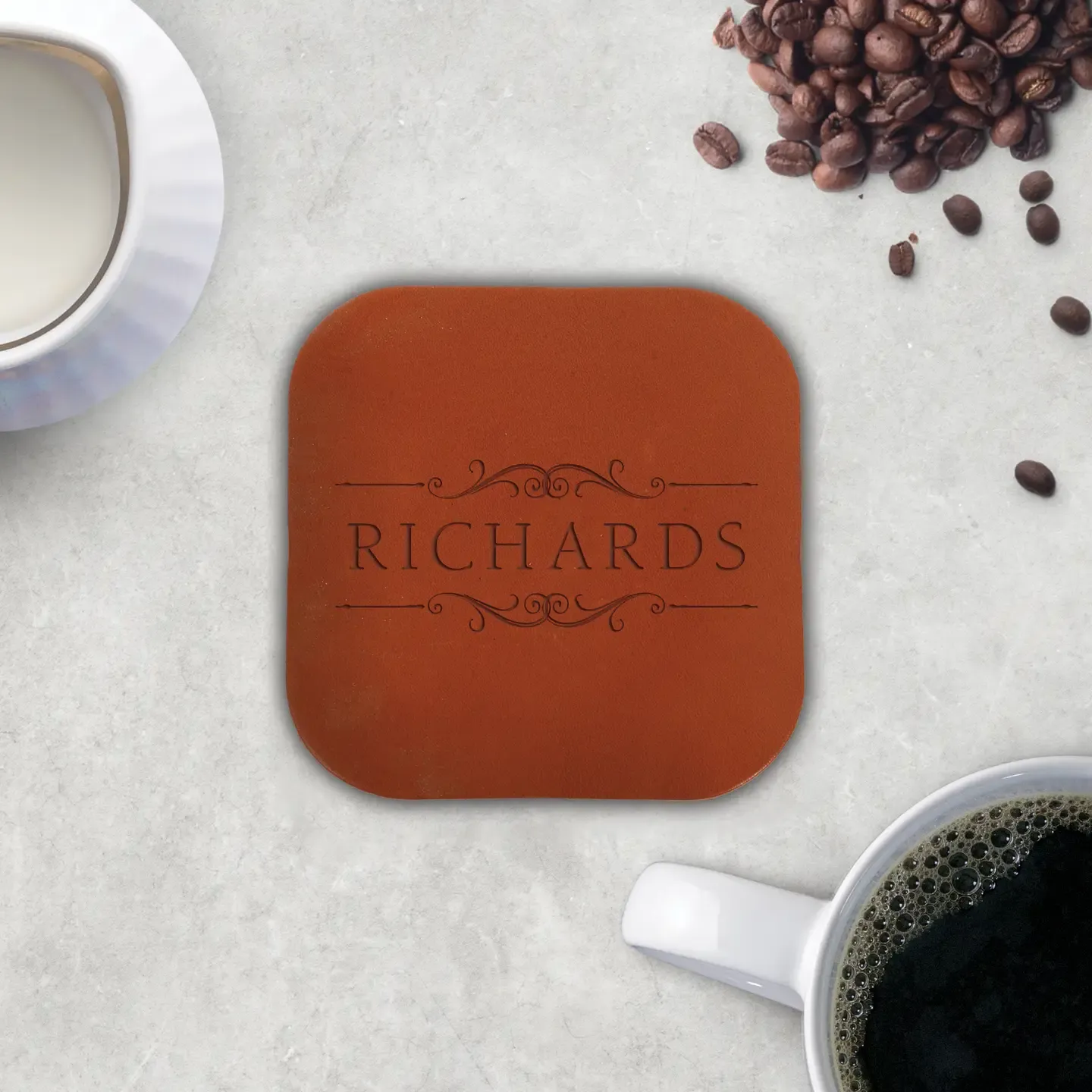 Personalized Leather Coasters
