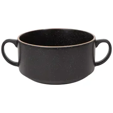 Soup Bowl w/ Handles, Color: - Black