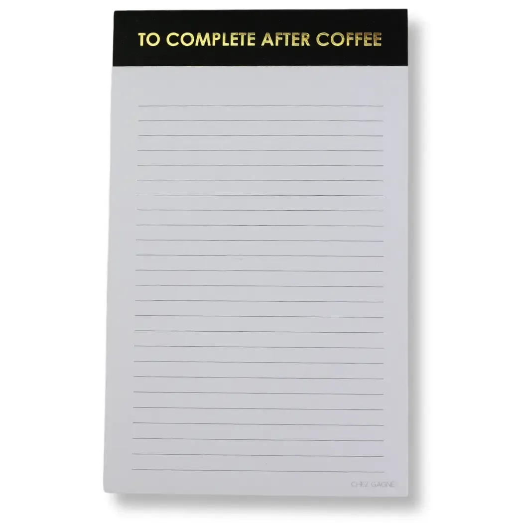 To Complete After Coffee Notepad