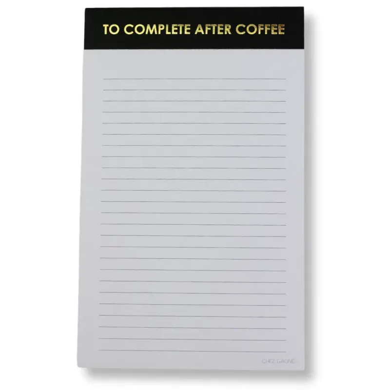 To Complete After Coffee Notepad