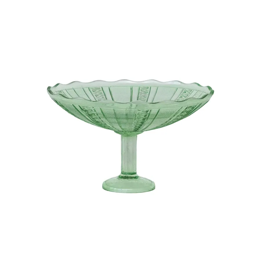 Pressed Glass Vintage Reproduction Footed Bowl