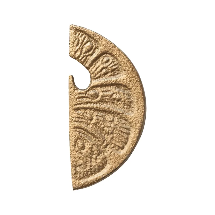 Lemon Slice Shaped Bottle Opener, Antique Gold Finish