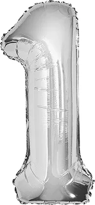 Silver Mylar Balloon 40&quot; - One