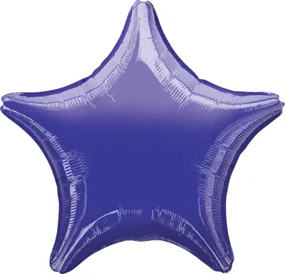 20&quot; Chrome Purple Star Balloon