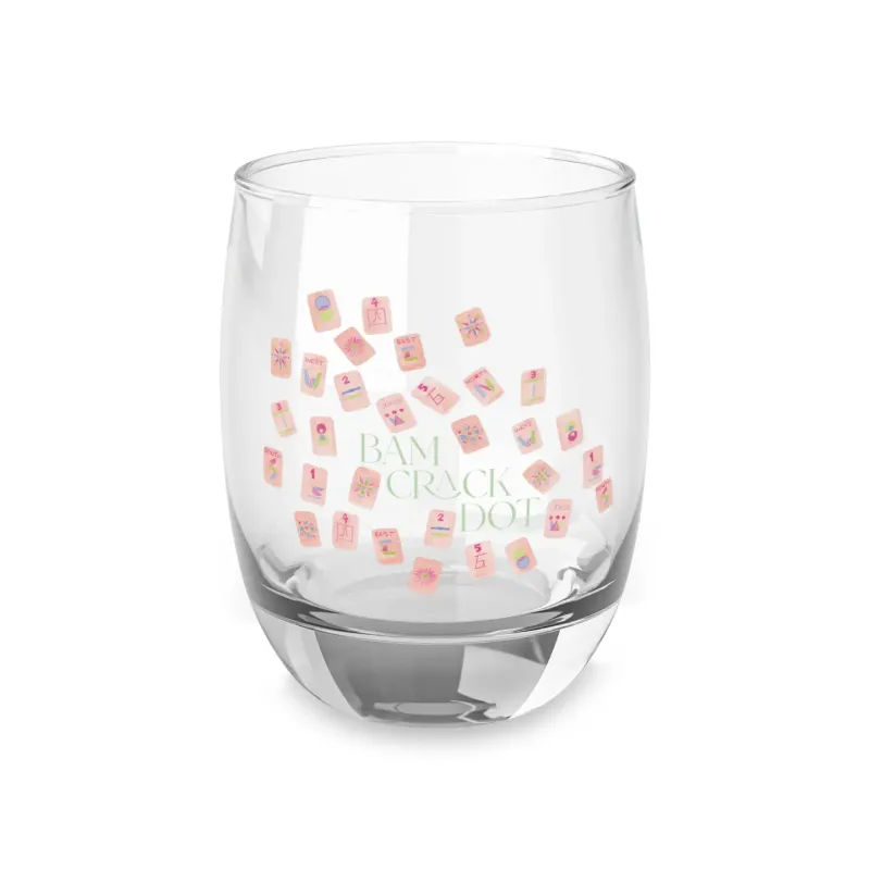 Mah Jong Wine Glass