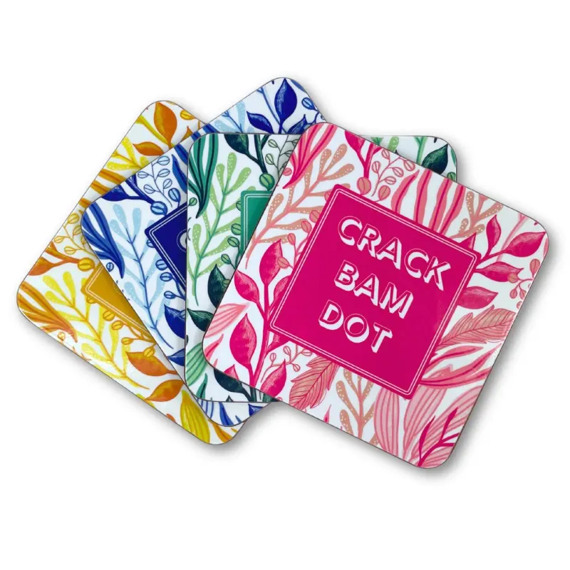 Colorful Mahjong Coasters - Set of 4
