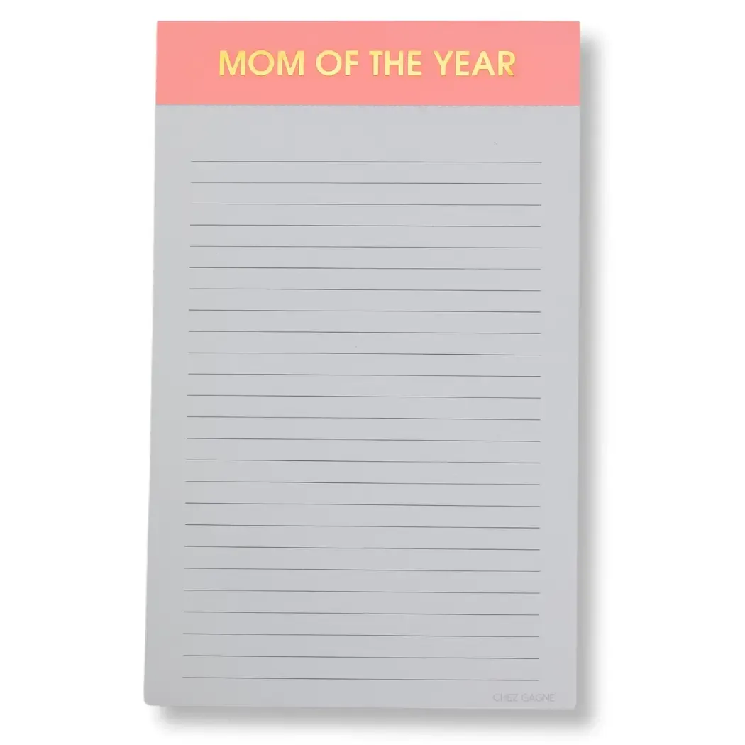 Mom of the Year - Lined Notepad