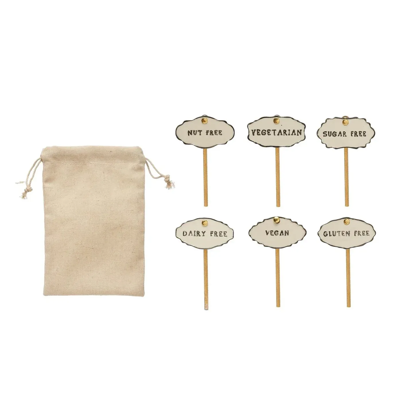 Stoneware and Stainless Steel Food Marker