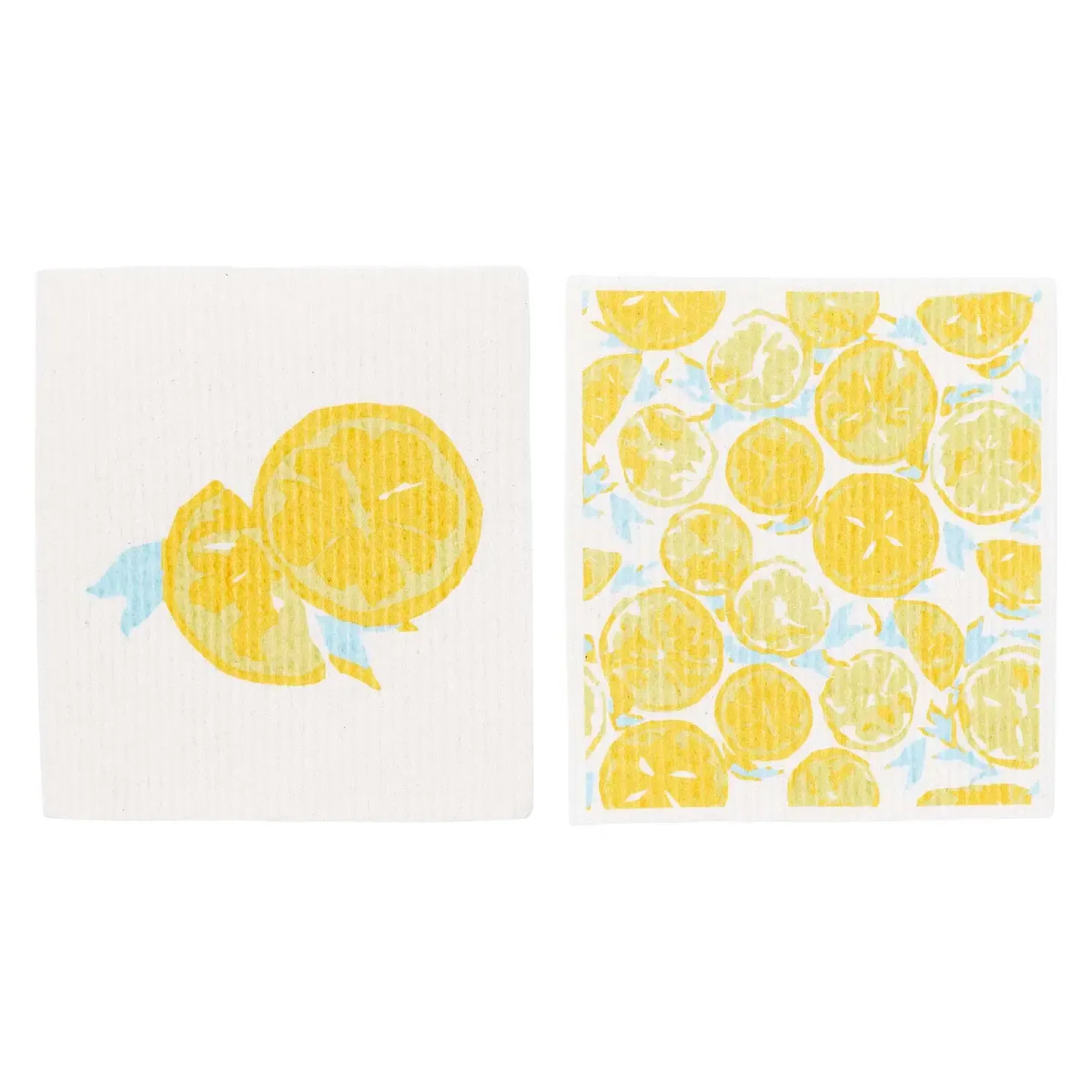Lemon Slices Reusable Sponge - Set of 2