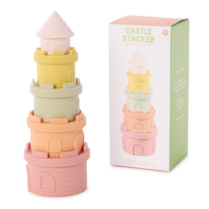 Castle Textured Stacker Toy - 5 pc