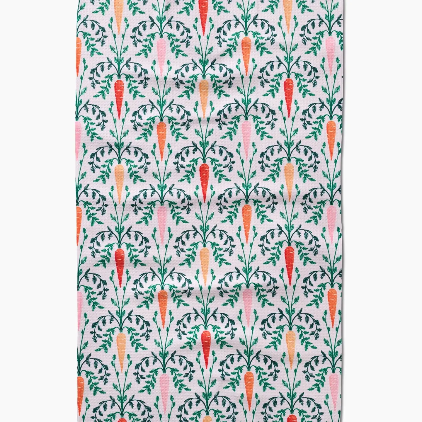 Carrot Damask Tea Towel