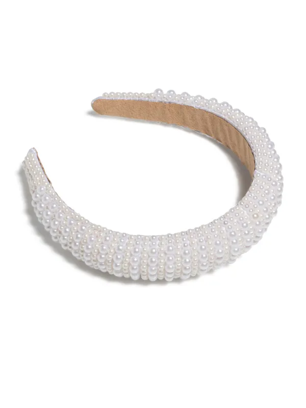 Beaded Headband - White