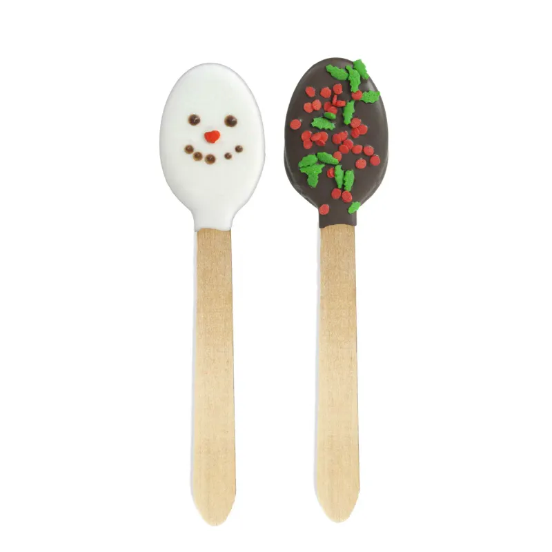 Holiday Chocolate-Dipped Spoons