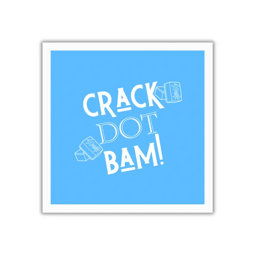 &quot;Crack Dot Bam &quot;Mahjong Cocktail Napkins