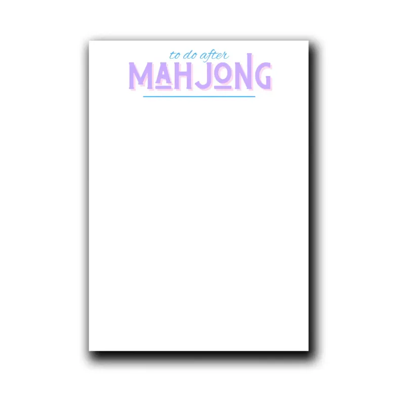 To Do After Mahjong Notepad (Pink)