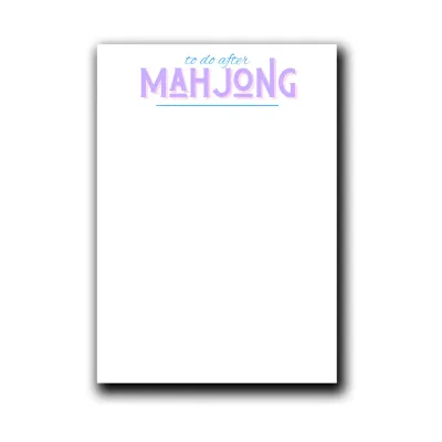 To Do After Mahjong Notepad (Pink)