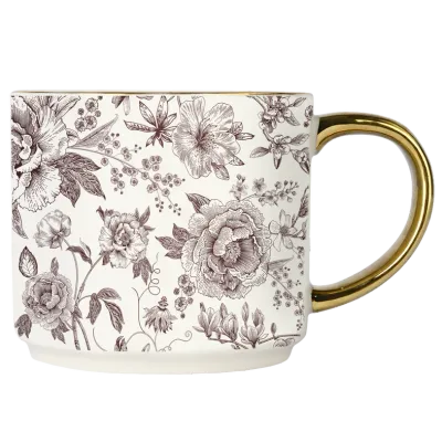 Brown Delft Coffee Mug