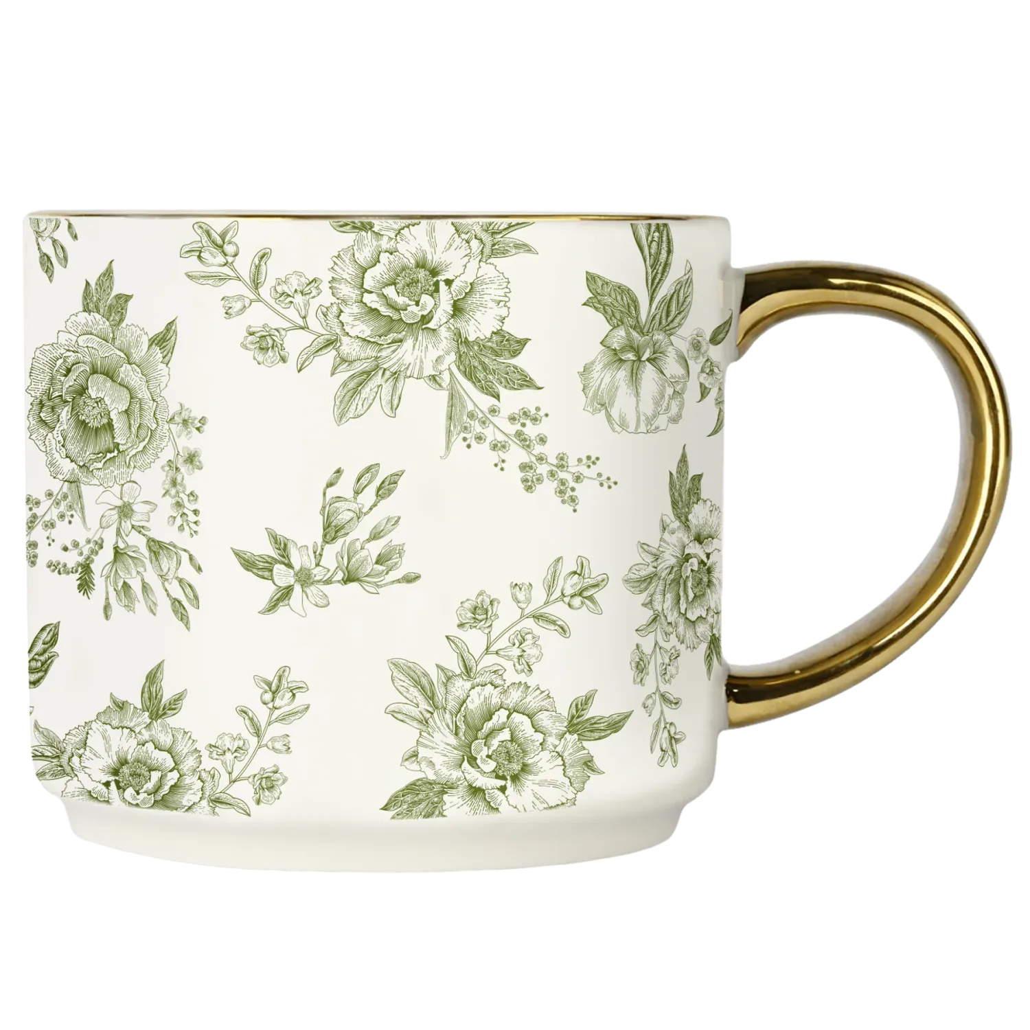 Green Delft Coffee Mug