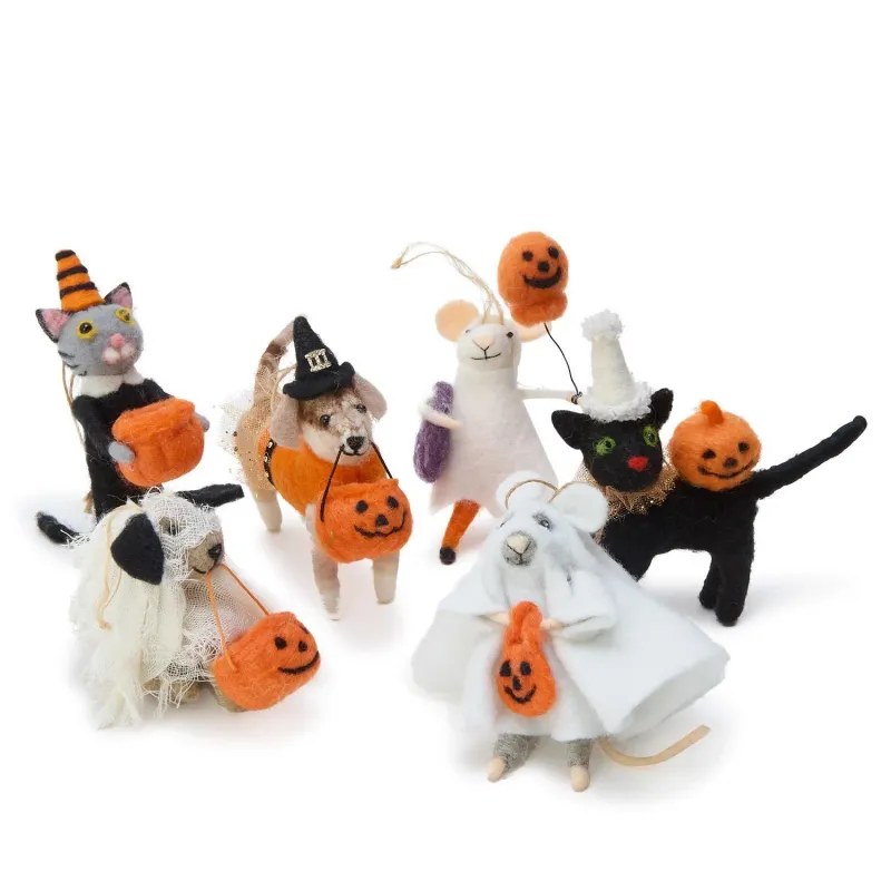 Halloween Felt Animal Ornaments