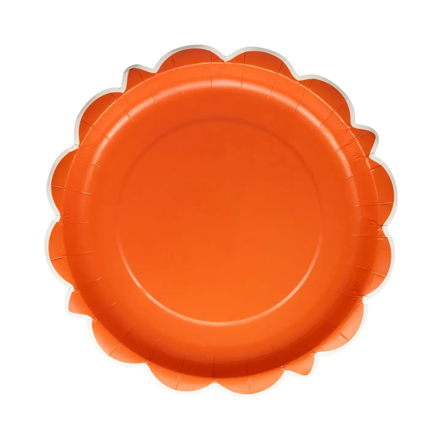 Rust Scallop Paper Plate