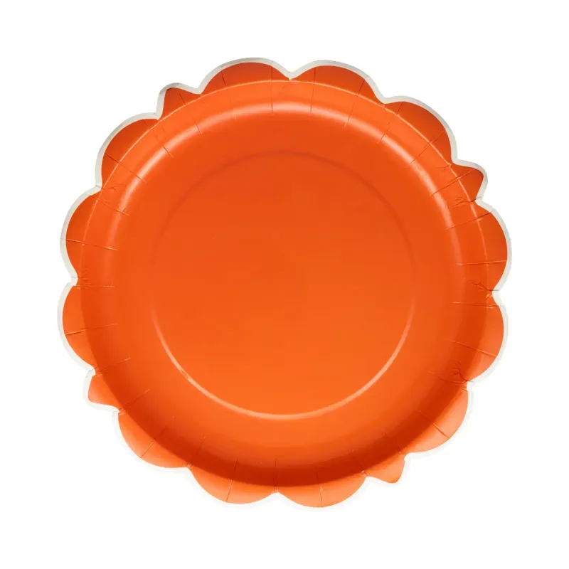 Rust Scallop Paper Plate