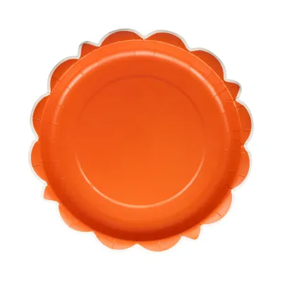 Rust Scallop Paper Plate