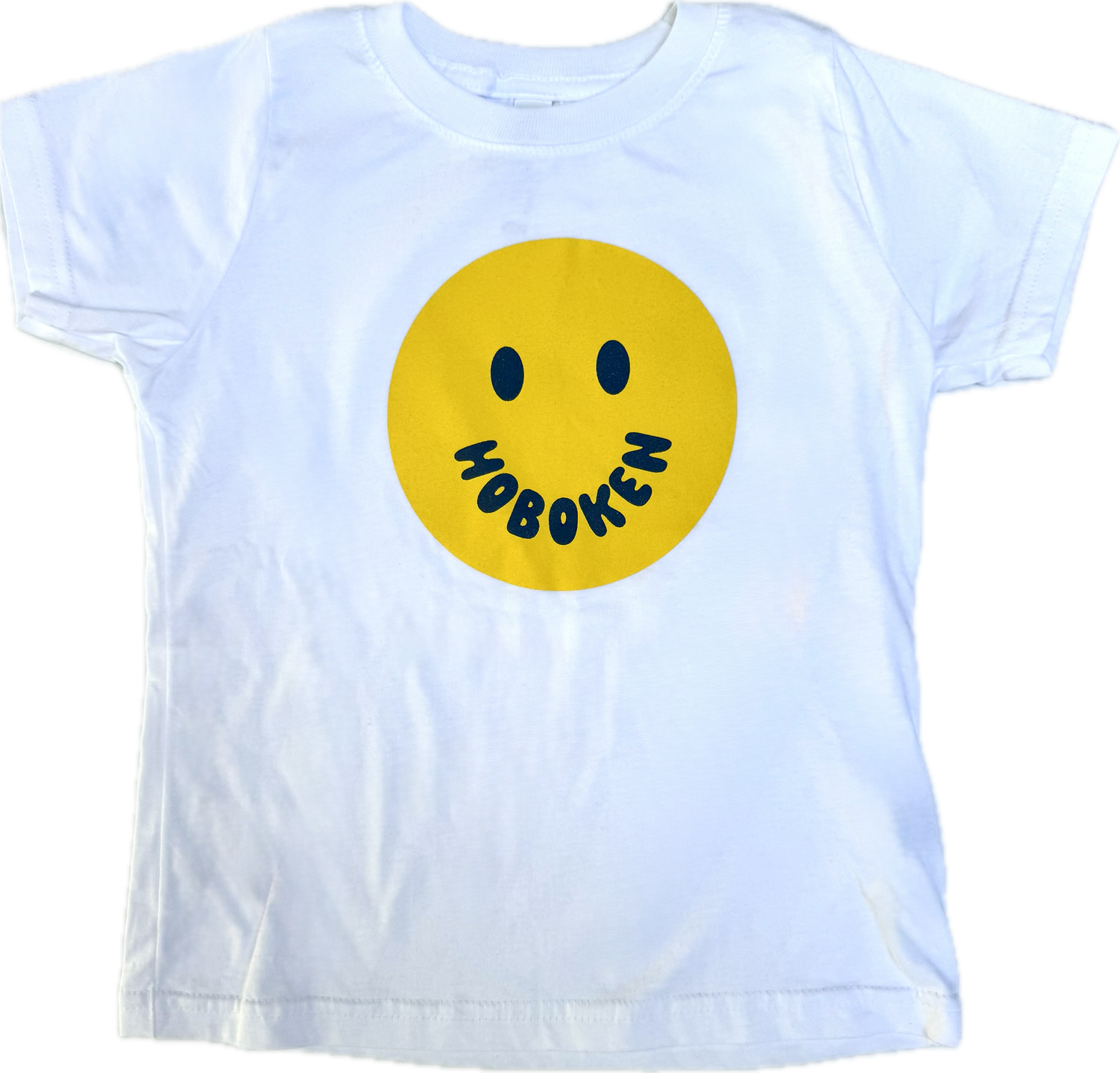 White Hoboken Smiley Toddler T-Shirt