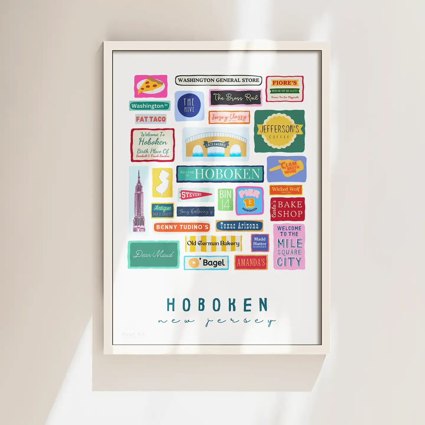 Hoboken, NJ Matchbox Print - 12x16