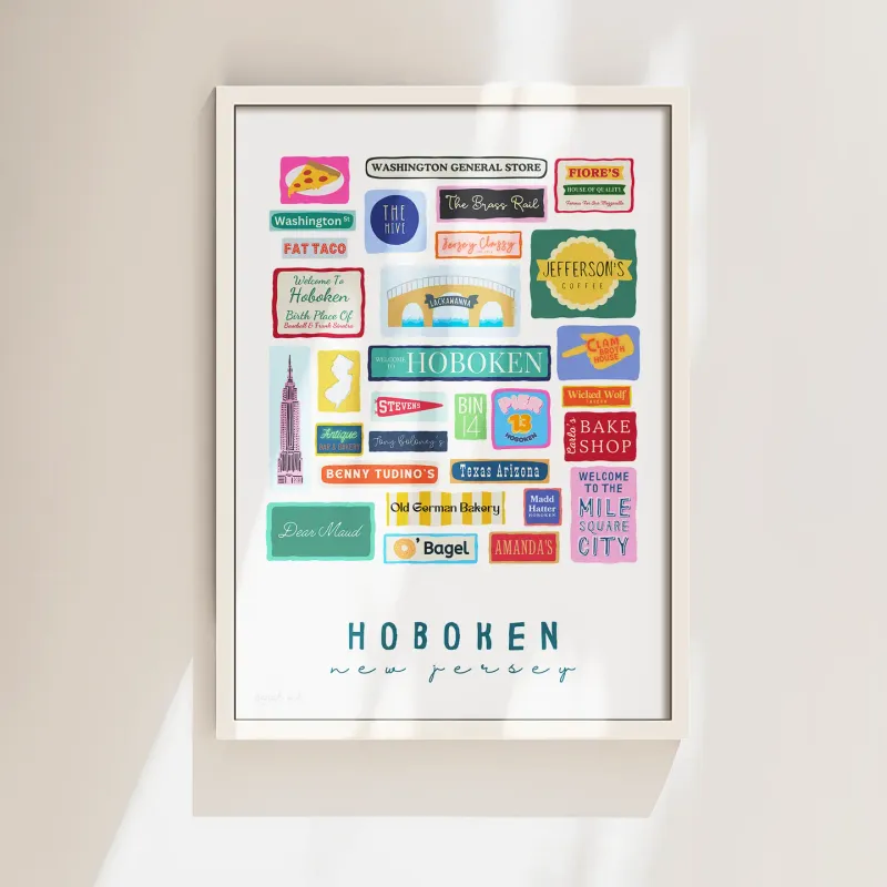 Hoboken, NJ Matchbox Print - 12x16
