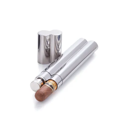 Stainless Steel Cigar Holder &amp; Flask