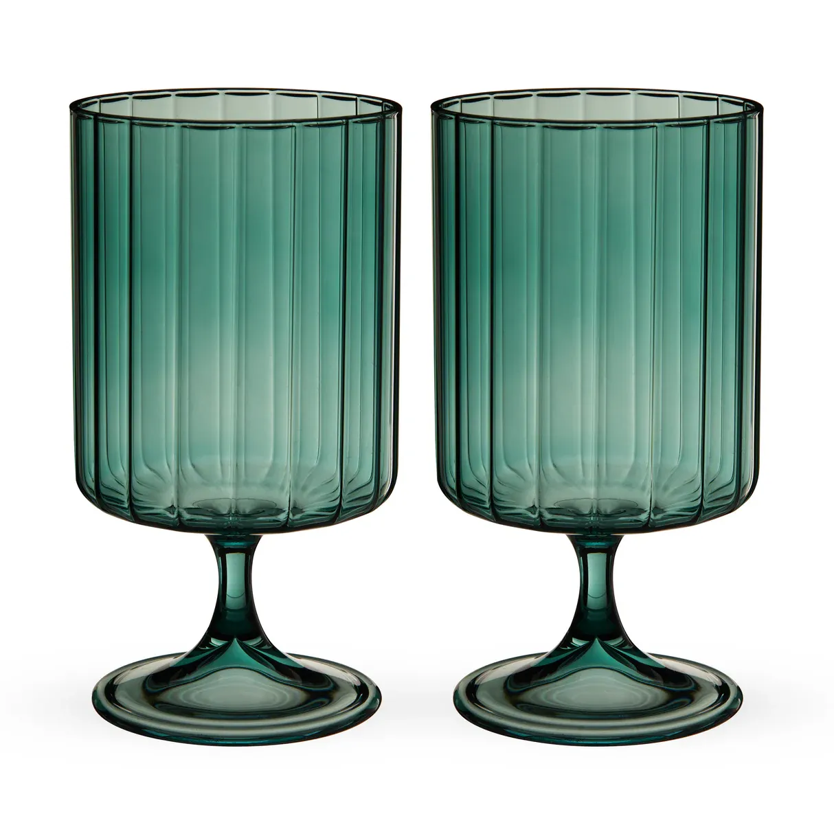 Malachite Stemmed Optic Tumbler Set