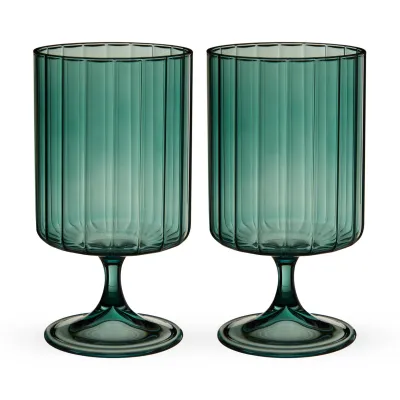 Malachite Stemmed Optic Tumbler Set