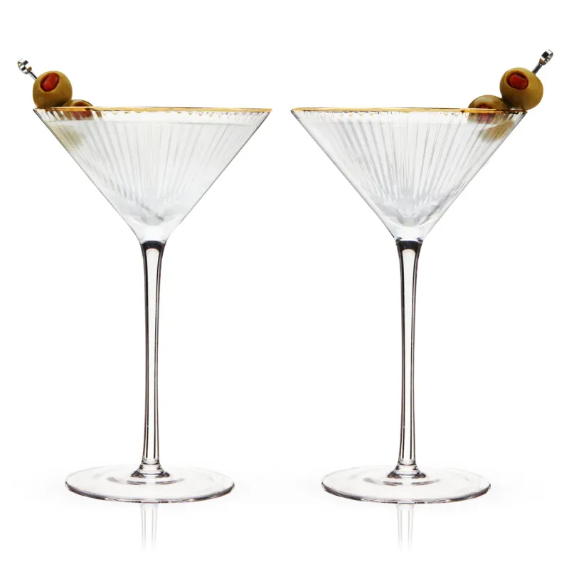 Meridian Crystal Martini Glasses