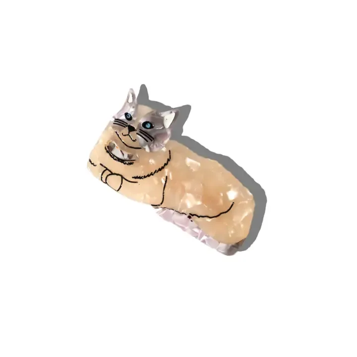 Hand-Painted Ragdoll Cat Barette