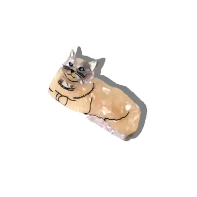 Hand-Painted Ragdoll Cat Barette