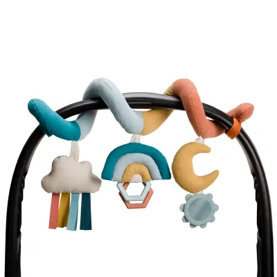 Bespoke Itzy Bitzy Spiral Car Seat Activity Toy -Rainbow