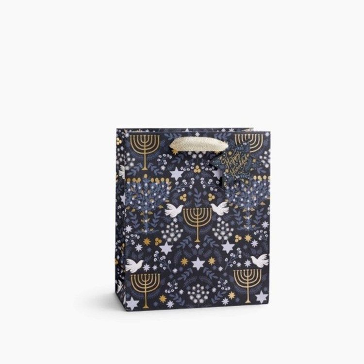 Laurel Menorah Medium Gift Bag