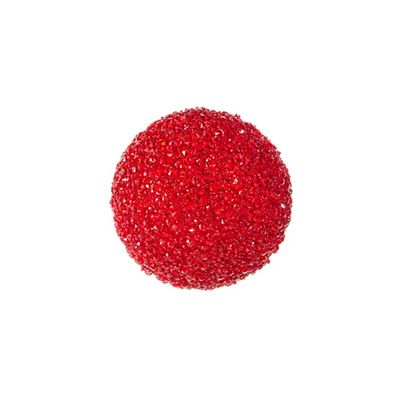 5&quot; Red Glitter Ball Ornament